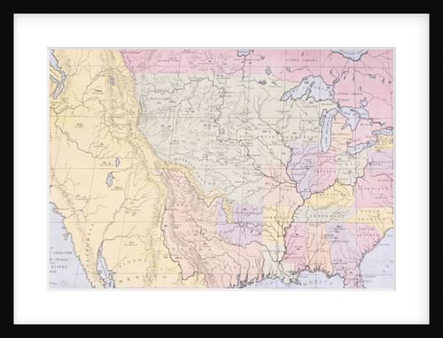 Map showing the localities of the Indian tribes of the US in 1833 by George Catlin