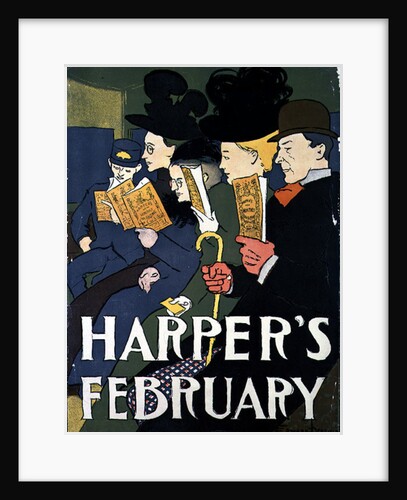 Harper's February, 1897 by Edward Penfield
