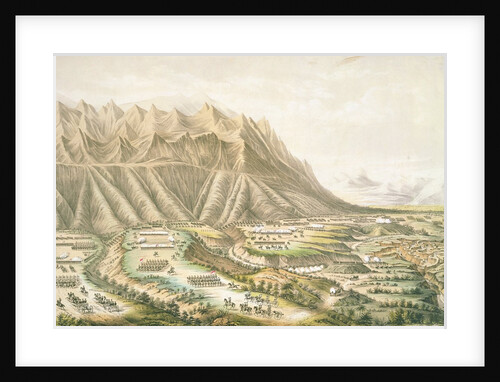 Battle of Buena Vista, view of the battle ground and battle of 'the Angostura' fought near Buena Vista, Mexico, February 23rd 1847 by Frances Flora Bond Palmer