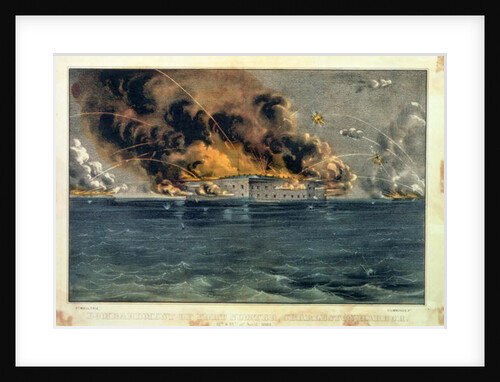 Bombardment of Fort Sumter, Charleston Harbour, 12th & 13th April 1861, pub. by Currier & Ives by American School