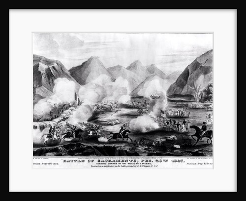 Battle of Sacramento: Terrific Charge of the Mexican Lancers, February 28th 1847, engraved and published by Nathanial Currier 1847 by R. Telfer