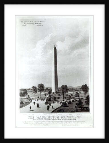 The Washington Monument and Surroundings, North View by American School
