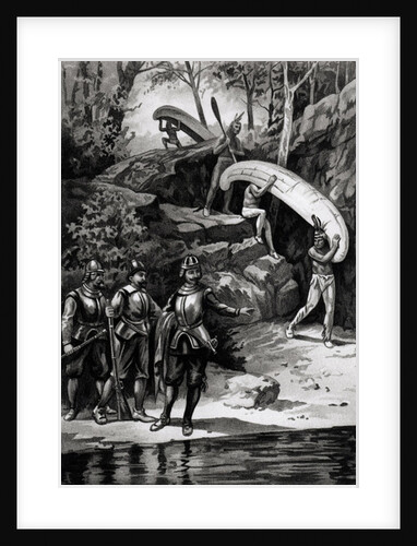 Champlain Exploring the Canadian Wilderness, 1603 by American School