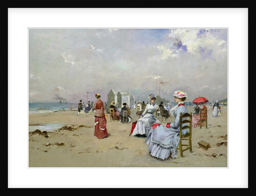 La Plage de Trouville by Paul Rossert