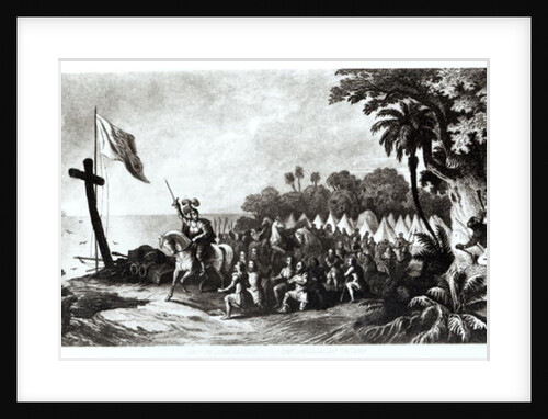 The Landing at Tampa Bay: De Soto and his Followers Swearing to Conquer or Die by R. Telfer