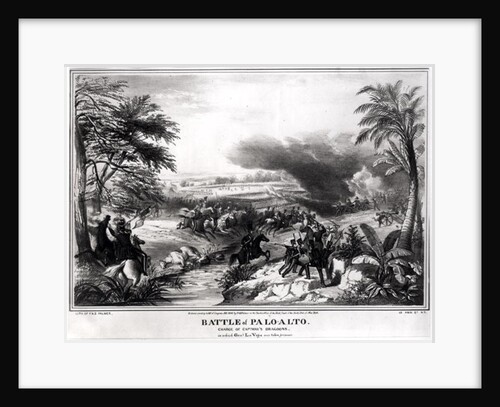Battle of Palo Alto. Charge of Captain May's Dragoons in which General La Vega was taken prisoner, 8th May 1846 by American School