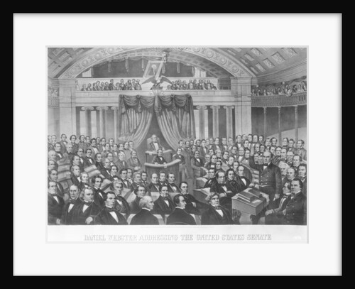 Daniel Webster addressing the United States Senate, in the Great Debate on the Constitution and the Union in 1850, 1860 by American School