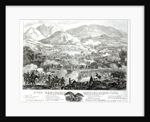 Ever Memorable Battle of Buena Vista, Fought on 22nd & 23rd February 1847, Between General Taylor and Santa Anna by American School
