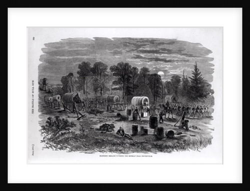 Blenker's Brigade Covering the Retreat Near Centreville, July 1861 by American School