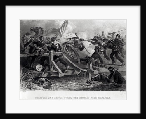 Struggle on a Bridge During the Retreat from Manassas, July 1861 by Felix Octavius Carr Darley