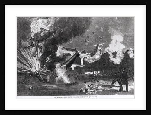 The Interior of Fort Sumter During the Bombardment, 12th April 1861 by American School