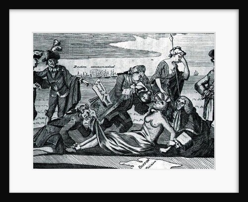 The Able Doctor, or America Swallowing the Bitter Draught, engraved by Paul Revere for 'Royal American Magazine', June 1774 by American School