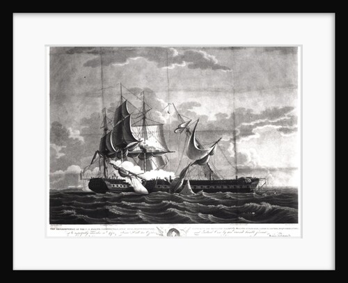 Representation of the US frigate, Constitution by Thomas (after) Birch