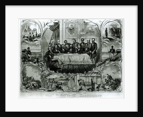 The Fifteenth Amendment, signed by President Ulysses S. Grant March 1870 by American School