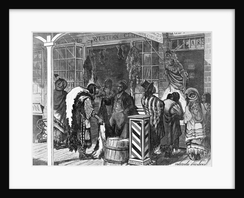 Indians Trading at a Frontier Town by American School