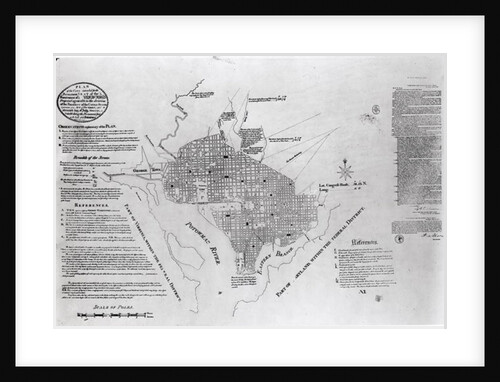 Plan of Washington D.C. by Pierre-Charles L'Enfant