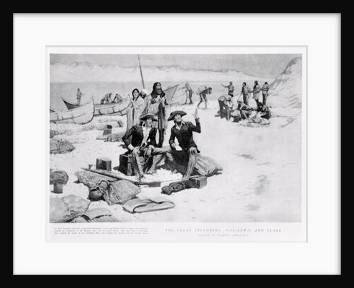 Lewis and Clark at the mouth of the Columbia River, 1805 by Frederic Remington (after)