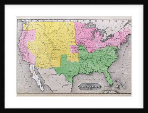 Map of the United States in 1861 by American School