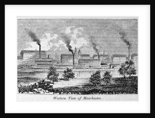 Western View of Manchester, New Hampshire, USA, 1861 by American School