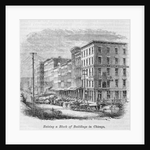 Raising a block of buildings in Chicago by American School