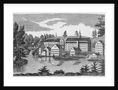 South-East View of the Factories at Yantic Falls, Norwich by American School