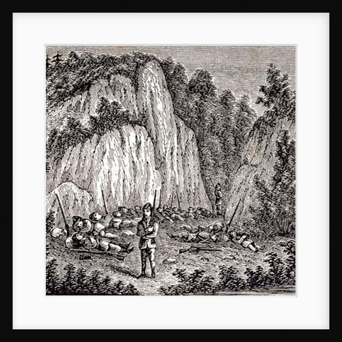 Connecticut Soldiers Reposing on Porter's Rock before Attacking the Pequot Fort by John Warner Barber