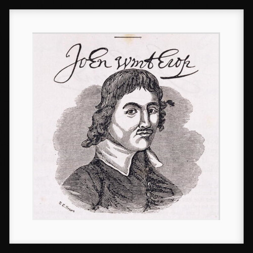 Portrait of John Winthrop from 'Connecticut Historical Collections', by John Warner Barber, 1856 by American School