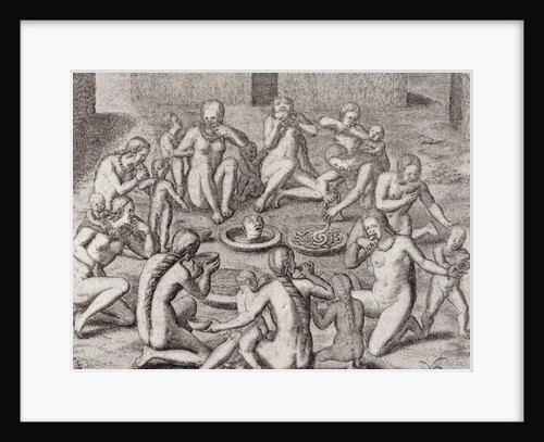 Eating the Flesh of a Prisoner According to the Old Historian, from Gottfried's 'Historia Antipodum', pub. 1655 by German School