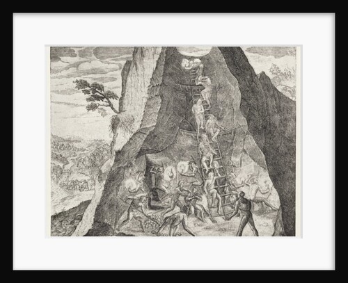 Quaint Picture of the Toilers in the Mines of Potosi, from Gottfried's 'Historia Antipodum', pub. in 1655 by German School
