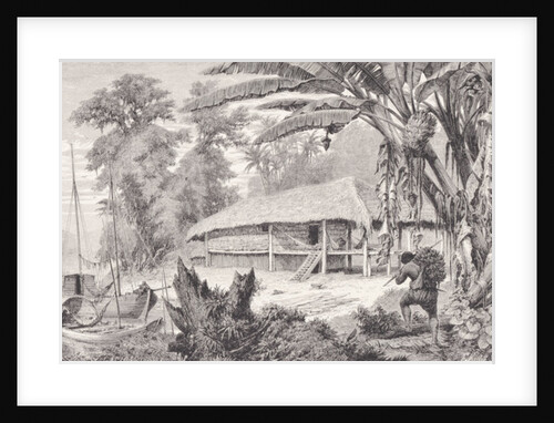 House of a wealthy India-rubber collector by American School