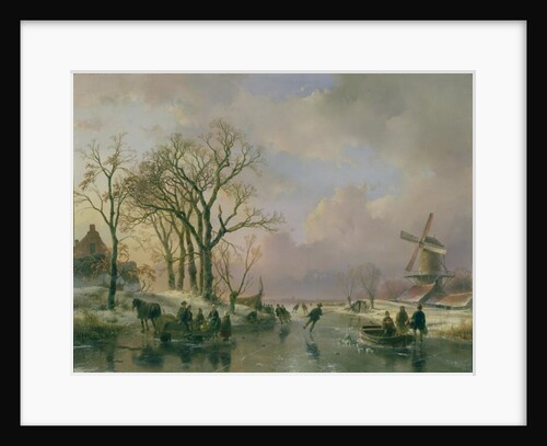 Skating in Holland by Andreas Schelfhout