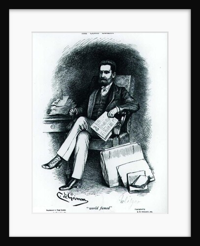 Joseph Pulitzer from 'The Curio', 1887 by C de Grimm
