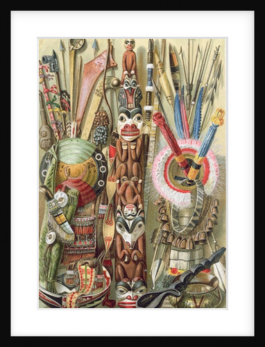 Weapons, utensils and ornaments of American Indians by English School