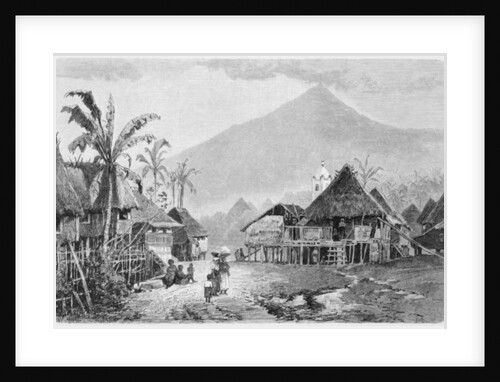 A Tagal village, Luzon in the Philippines by English School