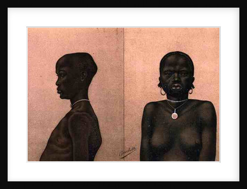 Waganda boy and Dinka girl by Richard (after) Buchta