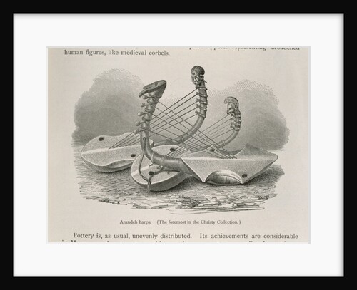 Azandeh harps by English School