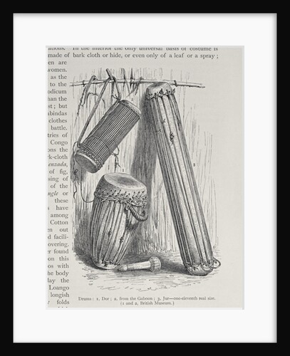 African drums by English School