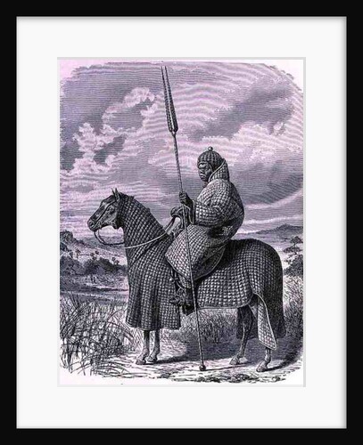 Baghirmi trooper in quilted armour by English School