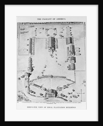 Bird's-eye view of ideal plantation buildings by American School