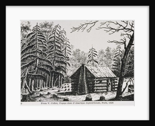 A frontier cabin by (after) American School