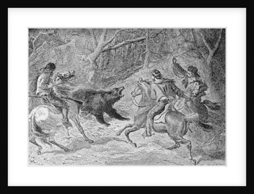 Roping a Grizzly by Felix Octavius Carr (after) Darley