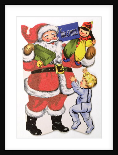 Father Christmas, Victorian Christmas card by English School