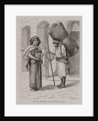 Mexican Tortillera and Straw Mat Seller by Etienne Ronjat
