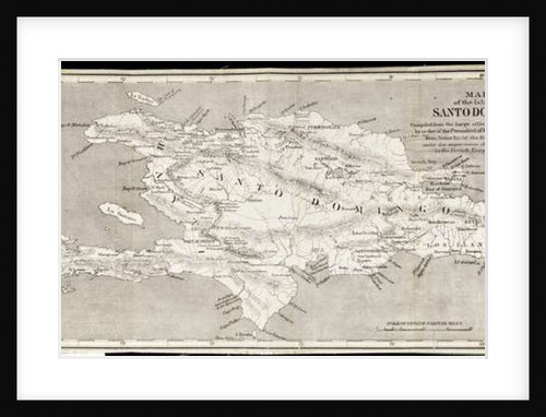 Map of the Island of Santo Domingo by English School