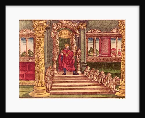 King Solomon on his throne, 1st Edition by German School