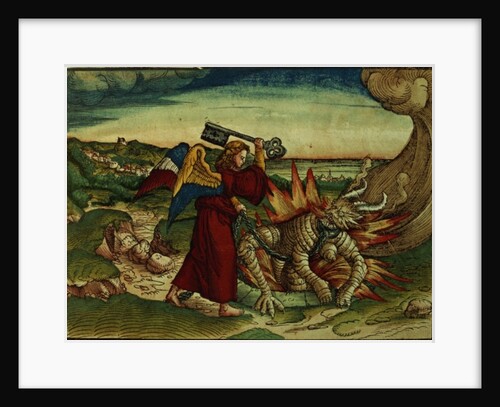 Revelation 20:18 Key of the bottomless pit by German School