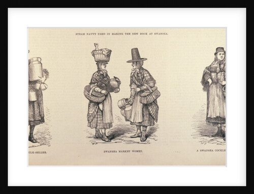 Swansea Milk-Seller, Swansea Market Woman and Swansea Cockle-Seller by English School
