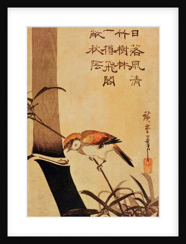 Bird and bamboo, c.1830, by Ando or Utagawa Hiroshige