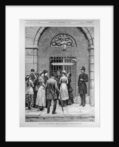 Waiting to See the Prisoners; A Sketch at Kilmainham Jail, Dublin by English School