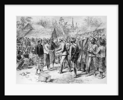 The Burmah Expedition: General Prendergast's Interview with the Officers and Remnant of the Burmese Army by English School